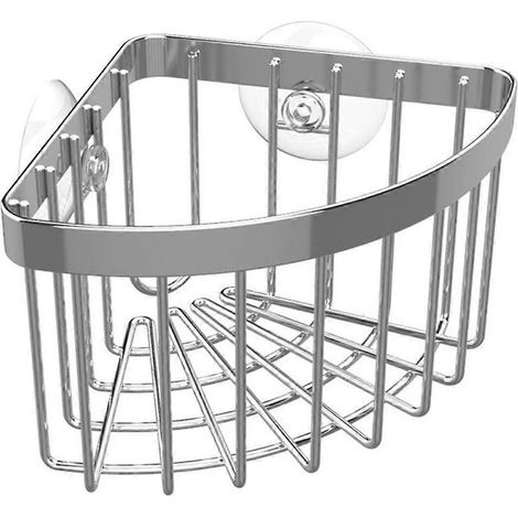 Porte-torchons et porte-éponges, meuble d'évier triangulaire 2 en 1 gain de place, en acier inoxydable, pour cuisine d'angle (1/5)