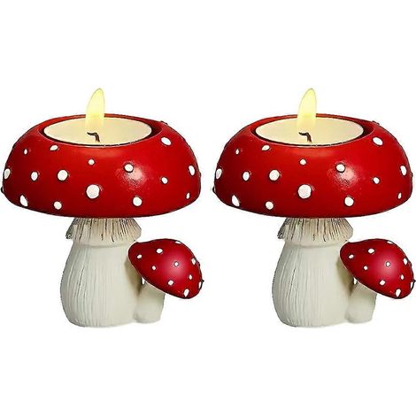 Porte-bougie chauffe-plat champignon - Joli porte-bougie chauffe-plat champignon - Décoration pour la maison, la chambre ou le bureau (1/4)