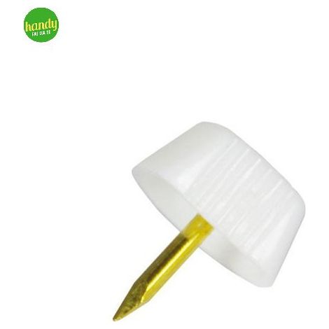 Reggipiani con chiodo in plastica bianca 16 pz (1/2)