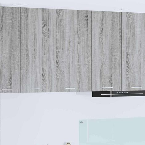 Hängeschrank Grau Sonoma und Weiß 50 x 31 x 80 cm Holzwerkstoff