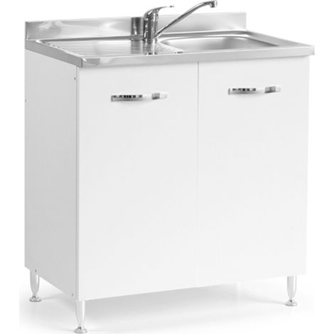 MOBILE SOTTOLAVELLO 80X50XH85CM BIANCO FRASSINATO