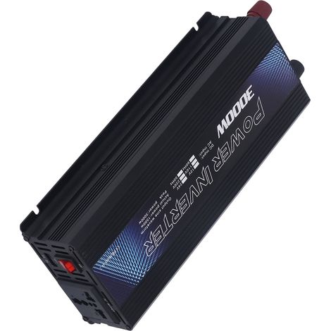 Onduleur 3000W 12V 220V Sinus Pur pour Voiture avec Ventilateur et Ports USB - Convertisseur DC/AC 60Hz Noir
