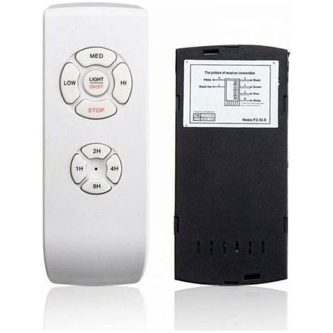 White Universal Ceiling Fan with Remote Control 110V/220V Wireless Distribution Kit for Home/Office/Hotel/Lub (1/5)