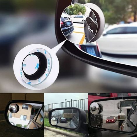 Miroirs angle mort voiture - 2 pièces, HD, réglables, autocollants - Convient pour toutes voitures Étiquette (1/5)