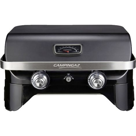 Barbecue à gaz 2 brûleurs – Puissance 5000 W – Surface de cuisson 2100 cm² – Allumage électronique – Couvercle en acier peint (1/5)