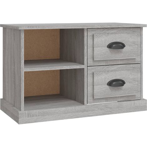 Soporte multimedia para TV estantería para televisión buffet para televisión comedor salón dormitorio sonoma 73 x 35,5 x 47,5 cm madera contrachapada gris 020028450