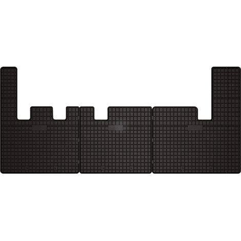 Tapis de sol en caoutchouc pour : Ford Transit Custom fourgonnette 2e rangée (2012-2021) - noirs, sur mesure (1/5)