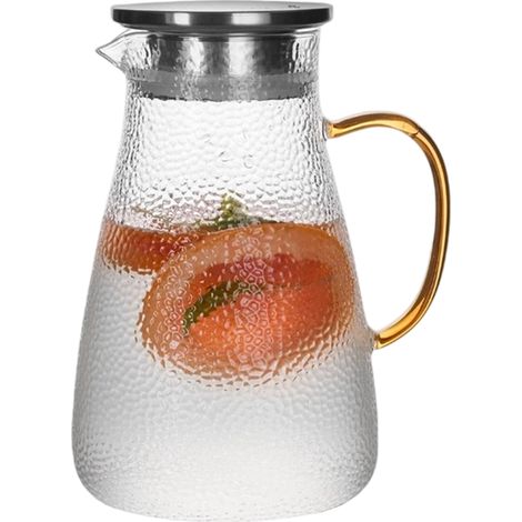 Gourde en verre à motif martelé créatif, résistante aux hautes températures, pour eau froide. Tasse ménagère. (1/5)