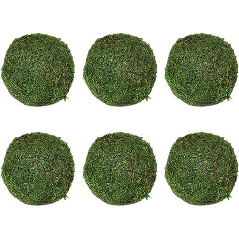 6 boules de mousse verte 10cm pour vase, décoration de Noël, mariage, jardin et fête (1/5)