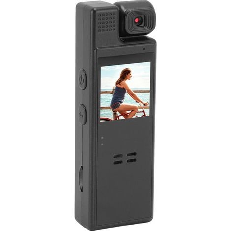 Body Cam 4k 180 ° Rotation Lens Vision nocturne Vision WiFi avec clip arrière Enregistreur informatique pack