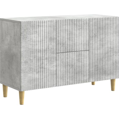 Aparador Gris Hormigón 89 x 34,5 x 60 cm Madera de Ingeniería vidaXL
