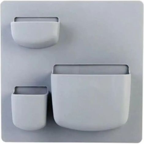 YMYNY En plastique auto-adhésif étagère de rangement mural salle de bain cuisine réfrigérateur réfrigérateur support de rangement support organisateur