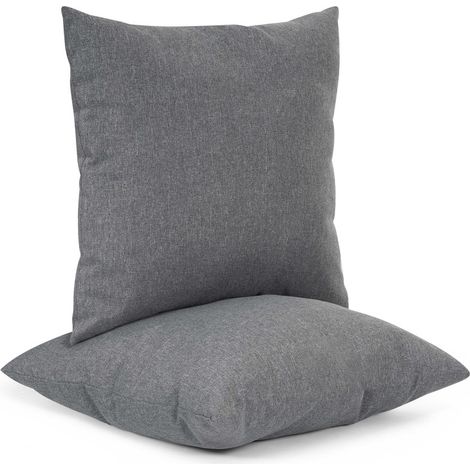 45 x 45 cm Gartenmöbel-Kissen aus Polyester in Grau (2er-Set) (1/5)