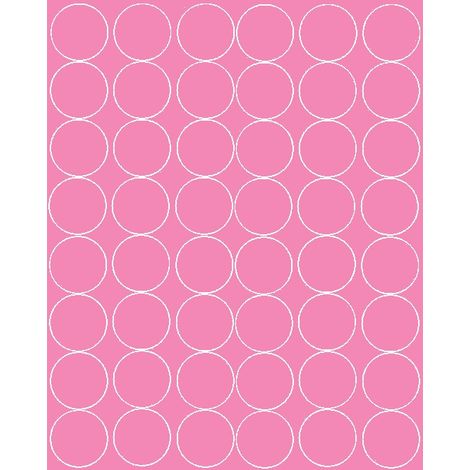 Runde Aufkleber, 6 cm Durchmesser, 48 Stück, rosa matt