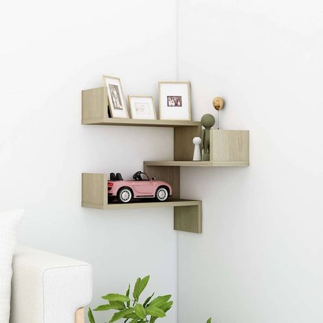 Wall Corner Shelf Sonoma Oak 40x40x50 cm Engineered Wood vidaXL