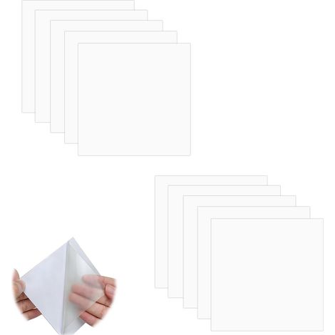 Tup Pool-Reparaturflicken, 10 Stück, 7x7 cm, transparent, wasserdicht, selbstklebend, zuschneidbar, für Zelte, Schlauchboote, Luftmatratzen und Daunenjacken (1/5)