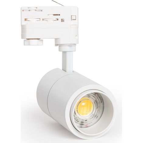 Foco Carril LED Trifásico 20W Pulyx Regulable CCT Seleccionable Multiángulo 15-60º Blanco (1/5)