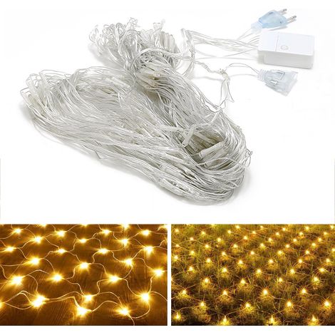 Filet lumineux LED maille 4,9 x 4,9 pi étanche extérieur Noël mariage (1/5)