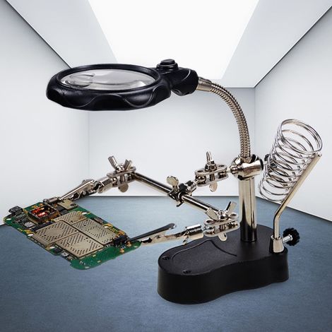 Loupe à pince LED pour réparation, outil de réparation de cartes mères et de matériel électronique. (1/5)