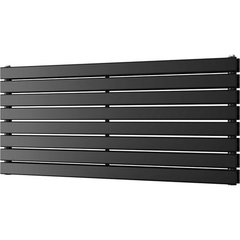 Typhoon Axis - Black Horizontal Radiator H544mm x W1200mm Double Panel