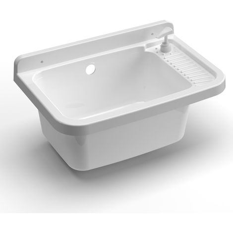 Pilozzo a parete in resina 50x35cm con dosa sapone in pvc