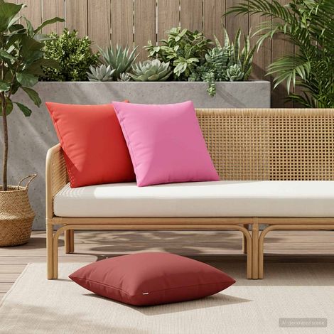 vidaXL Cushion Cover 2 pcs HEERLEN Red 60 x 60 cm Polyester (1/5)