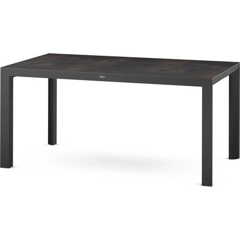 Siena Garden Silva Dining Tisch – 160 x 90 cm Aluminium (matt anthrazit) & HPL Titan (1/5)