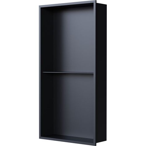 Wandnische Bernstein NT306010X Edelstahl 30x60x10cm mit Ablagefach Schwarz (1/4)