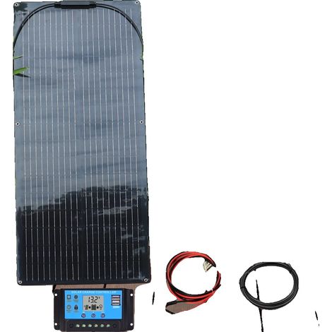 Pannello solare flessibile, 90 Watt, uscita 18V, adatto per sistemi a batteria da 12V, tensione a circuito aperto 22,44V, dimensioni 1000 x 460 x 3 mm (1/5)