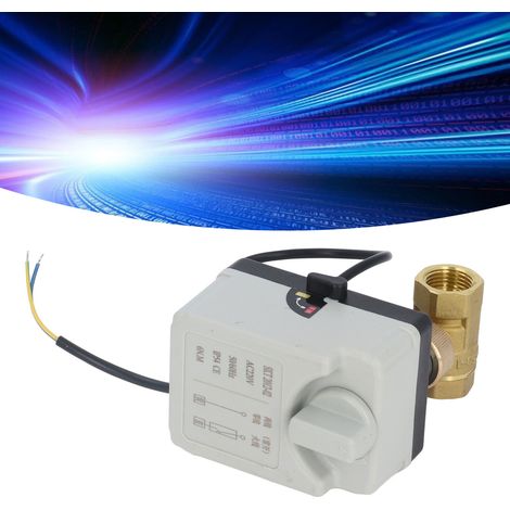 Vanne à bille DN15 à deux voies, manuelle/automatique, vanne électrique à deux fils AC220V normalement ouverte (1/5)