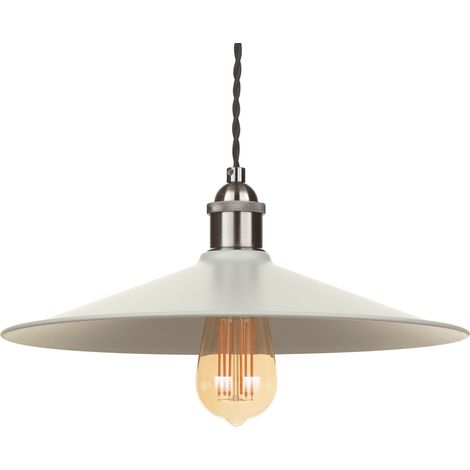 Litecraft Ciana Light Shade Wide Fisherman Easy Fit Lampshade - Matte Grey (1/4)