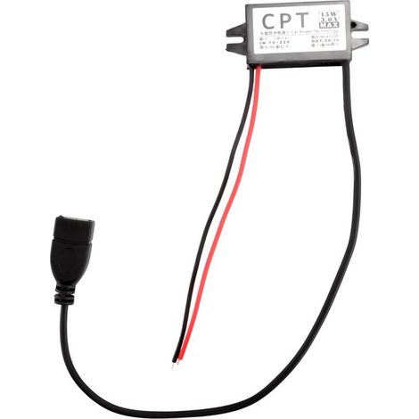 Geeignet für 10-12V-zu-5V-3A-Kfz-Spannungswandler, mit einfacher USB-Adapterschnittstelle, geeignet für Autoradios und zum Laden von Mobiltelefonen.
