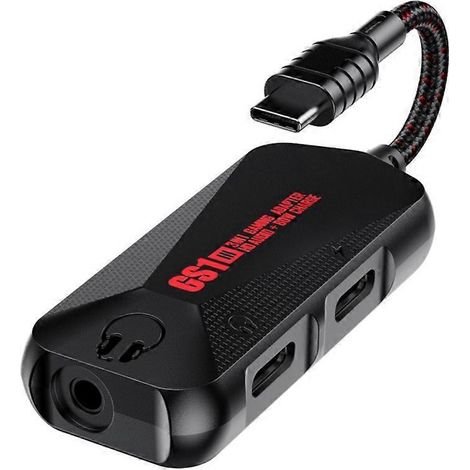 GS1 Chicken Game Phone Soundkarte 3-in-1 Handy-Spielsoundkarte mit Ladegerät-Adapter USB-C Typ-C auf 3,5 mm Schnellladefunktion