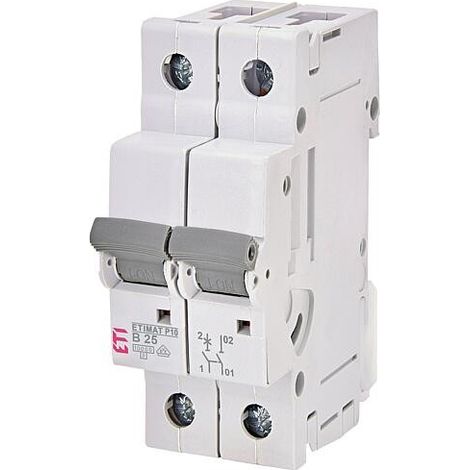 ETI Disjoncteurs automatiques ETIMAT P10 1-pôle + N, 10kA, B25, REG