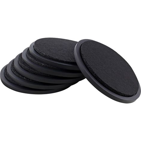 Sous-verre - En Silicone Et Feutre - 10 X 10 X 0.5 Cm - Pour Table Intérieure - Lot De 6 (1/5)