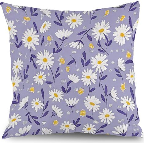 Housse de coussin fleurs décoratives, décoration canapé intérieur,45×45cm (1/5)