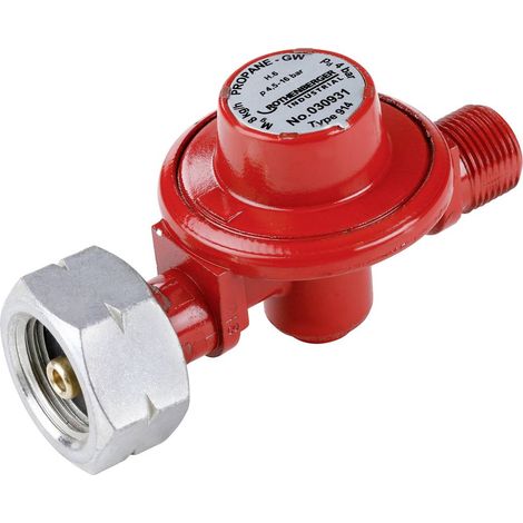 Rothenberger – Détendeur gaz propane 4 bar – Débit max 8 kg/h – Sortie G 3/8 L pouces – Entrée W21,8 × 1/14 L pouces