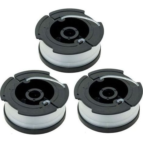 Bobine de 0,065\\\\" pour coupe-bordures BLACK+DECKER (bobine de remplacement à alimentation automatique), compatible avec BLACK+DECKER AF-100, lot de 3 (1/4)