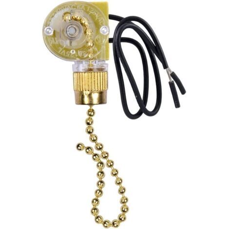 2 pièces (or) ZE-109 interrupteur de lumière de ventilateur de plafond avec cordon interrupteur de lumière de ventilateur de plafond filaire 2 pièces (1/5)
