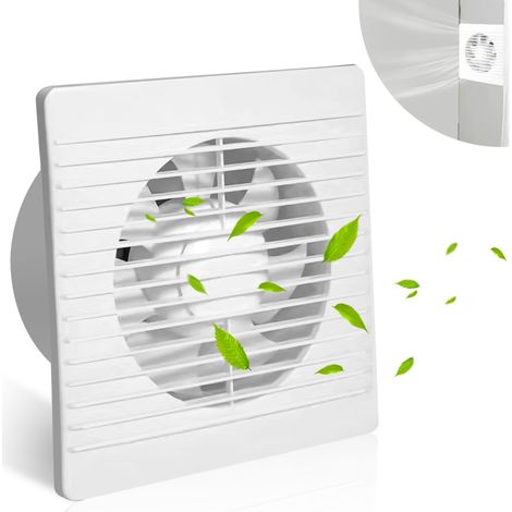 Ventilateur mural pour salle de bain Ø 100 mm, ventilateur avec câble, montage mural, fonctionnement silencieux pour cuisine, WC, salle de bain, faible consommation d'énergie, couleur (1/5)