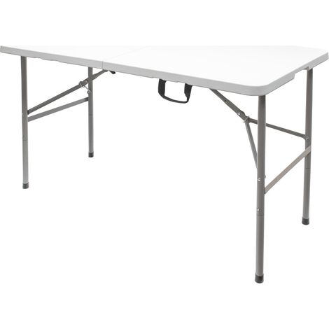 Mesa Plegable Rectangular HDPE 122x61x74 cm. Color Blanco