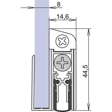 Junta de puerta Schall-Ex® GS-8 1-407 1-s.L.958mm Alu.silverf.GLT ATHMER