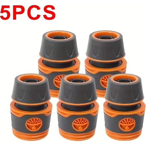 (Lot de 5) Adaptateurs pour tuyau d'arrosage (1/5/10 pièces) - Raccords rapides 1/2" pour systèmes de lavage et d'arrosage de voiture (1/5)