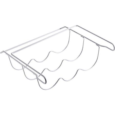 1 porte-bières de réfrigérateur en fer, support suspendu pratique pour verres à vin, organisateur de rangement pour réfrigérateur (blanc) (1/3)