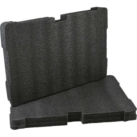 Vhbw – Insert en mousse compatible Milwaukee Packout – Protection optimale pour outils – Découpe précise – Mousse noire 48,2 x 32,2 x 9,2 cm