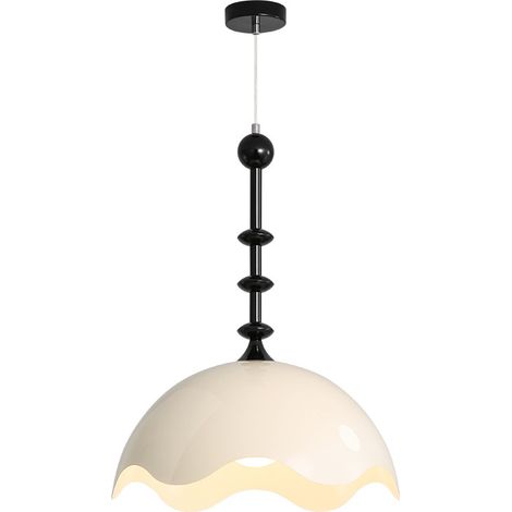Lustre vintage, Plafonnier suspendu, Suspension en fer, Plafonnier décoratif, 3 températures de couleur réglables, Hauteur réglable, 35 cm x 30 cm (1/5)