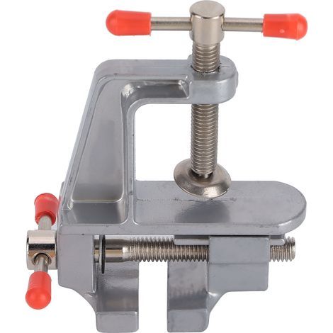 Mini bench vise, 2.8 cm (1.1 in) jaw opening, table clamp for precision grinding, drilling, and carving. (1/5)