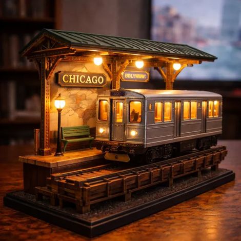 Creative New Ideas: San Francisco Cable Car Lamp, Chicago Train Lamp -
