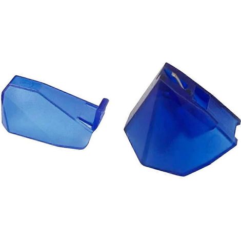 Stylet elliptique diamant de remplacement pour platines Ortofon série 2M, avec capuchon de protection bleu.