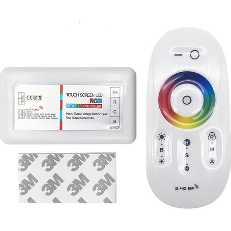 CENTRALINA PER STRISCIA LED RGB 12-24V CON TELECOMANDO TOUCH WIRELESS (1/3)